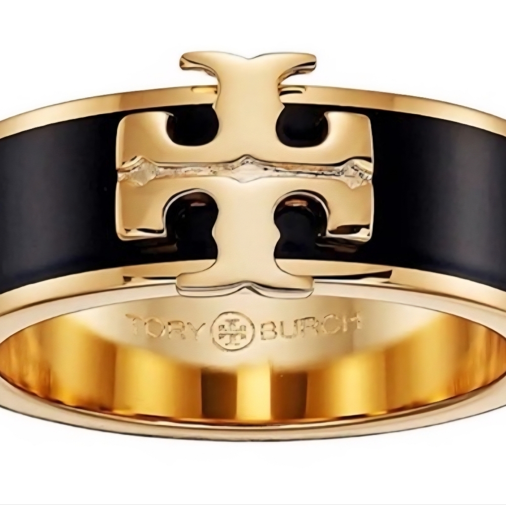 Tory Burch Black and Gold Ring